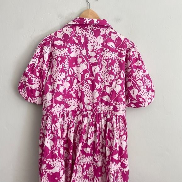 Olivia James the Label Daphne Dress Women Size Medium Pink White - Picture 10 of 13